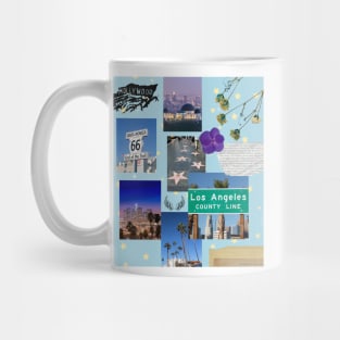 Los Angeles California Collage Mug